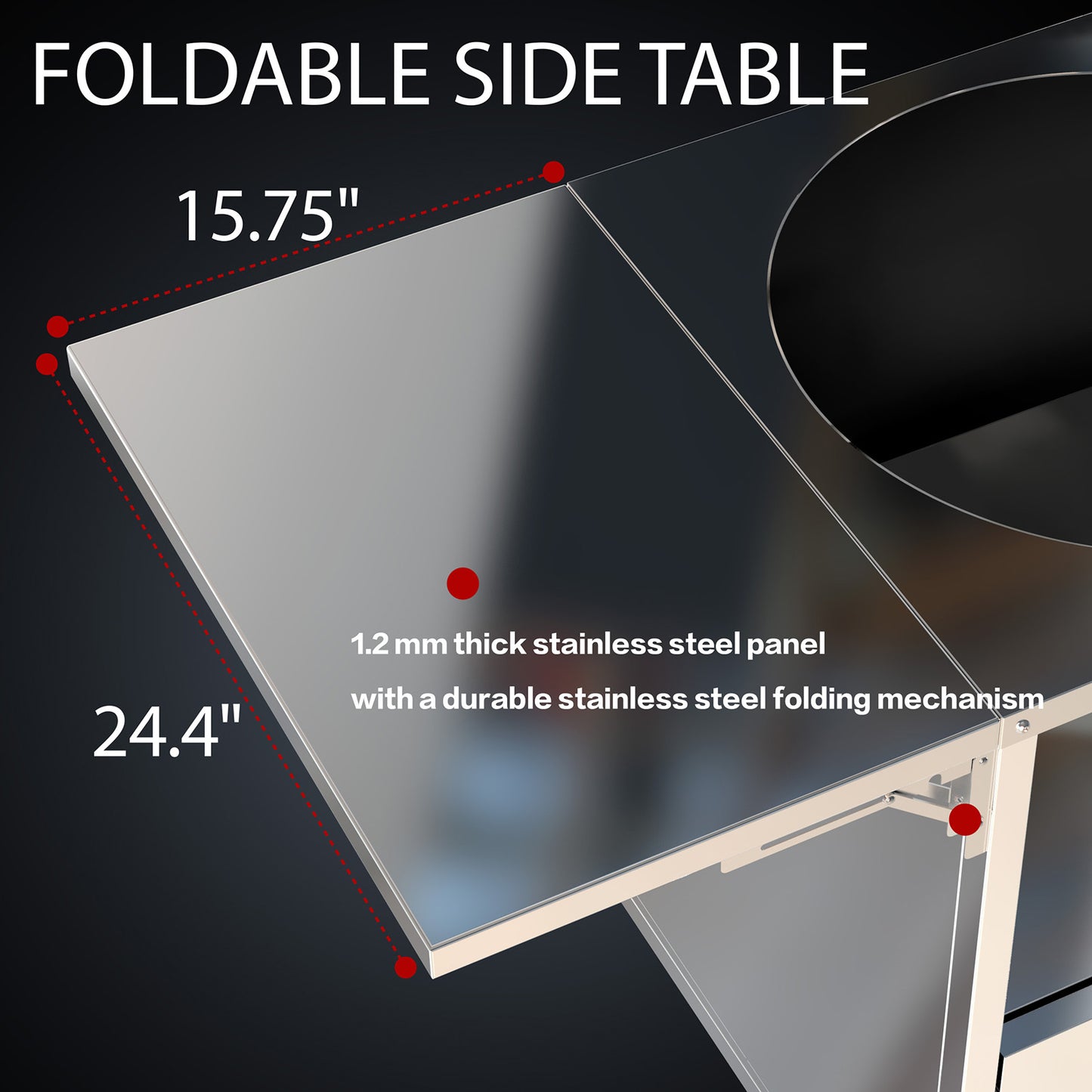 Stainless Steel Table Cart for Large Big Green Egg Accessories