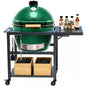 Big Green Egg Grill Cart Table with Foldable Side Table