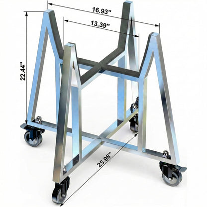 Stainless Steel Rolling Grill Cart for Big Green Egg
