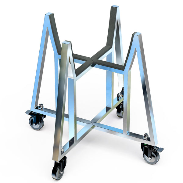 Stainless Steel Rolling Grill Cart for Big Green Egg