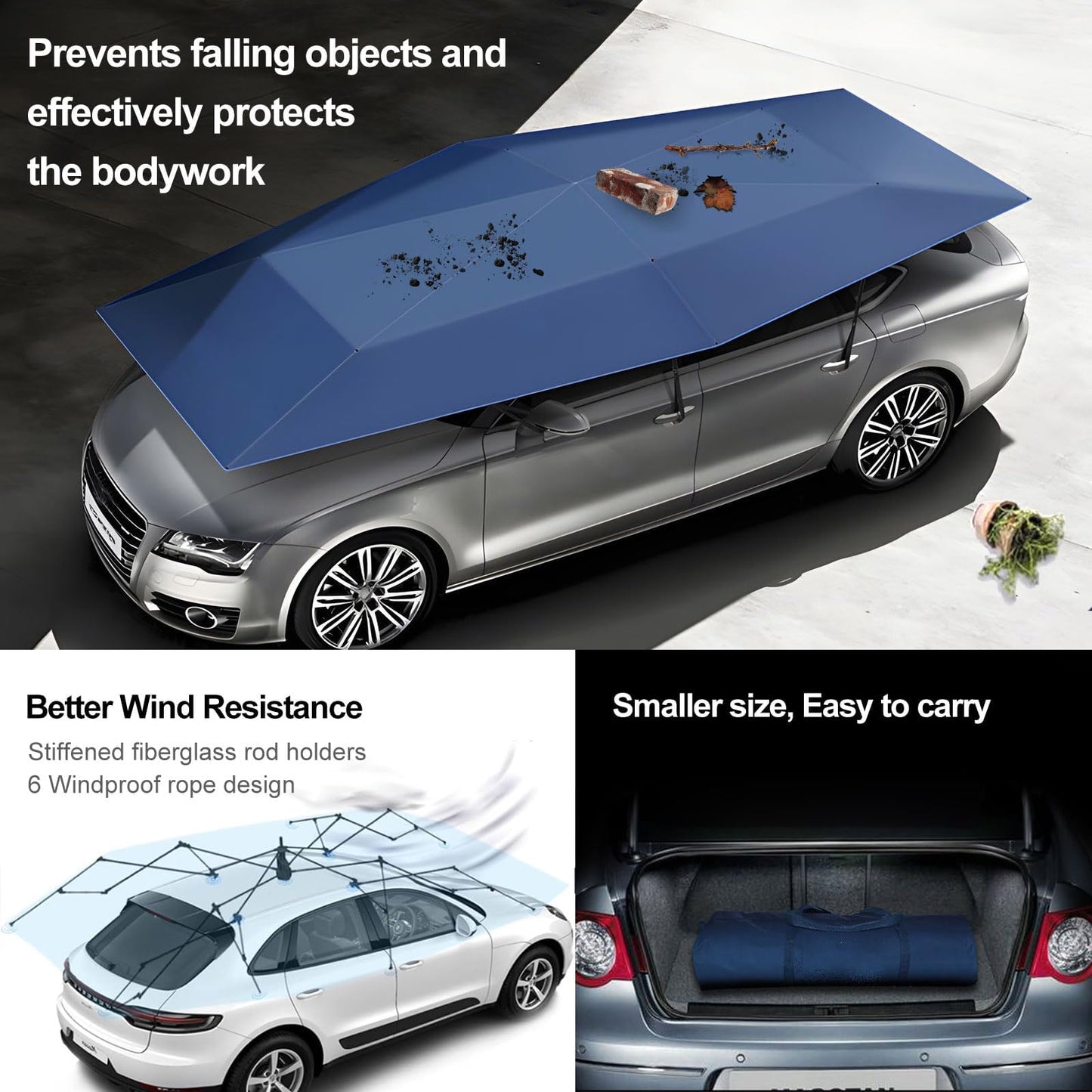 Fully Automatic Car Umbrella for Roof with Remote, Universal Fit