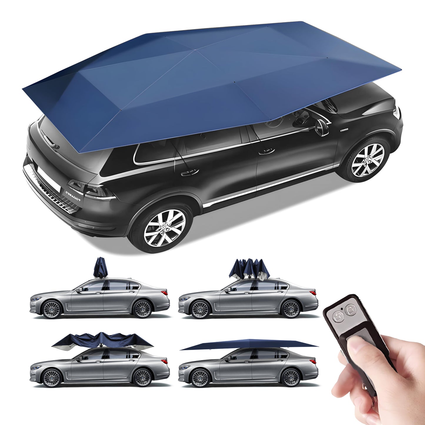Fully Automatic Car Umbrella for Roof with Remote, Universal Fit