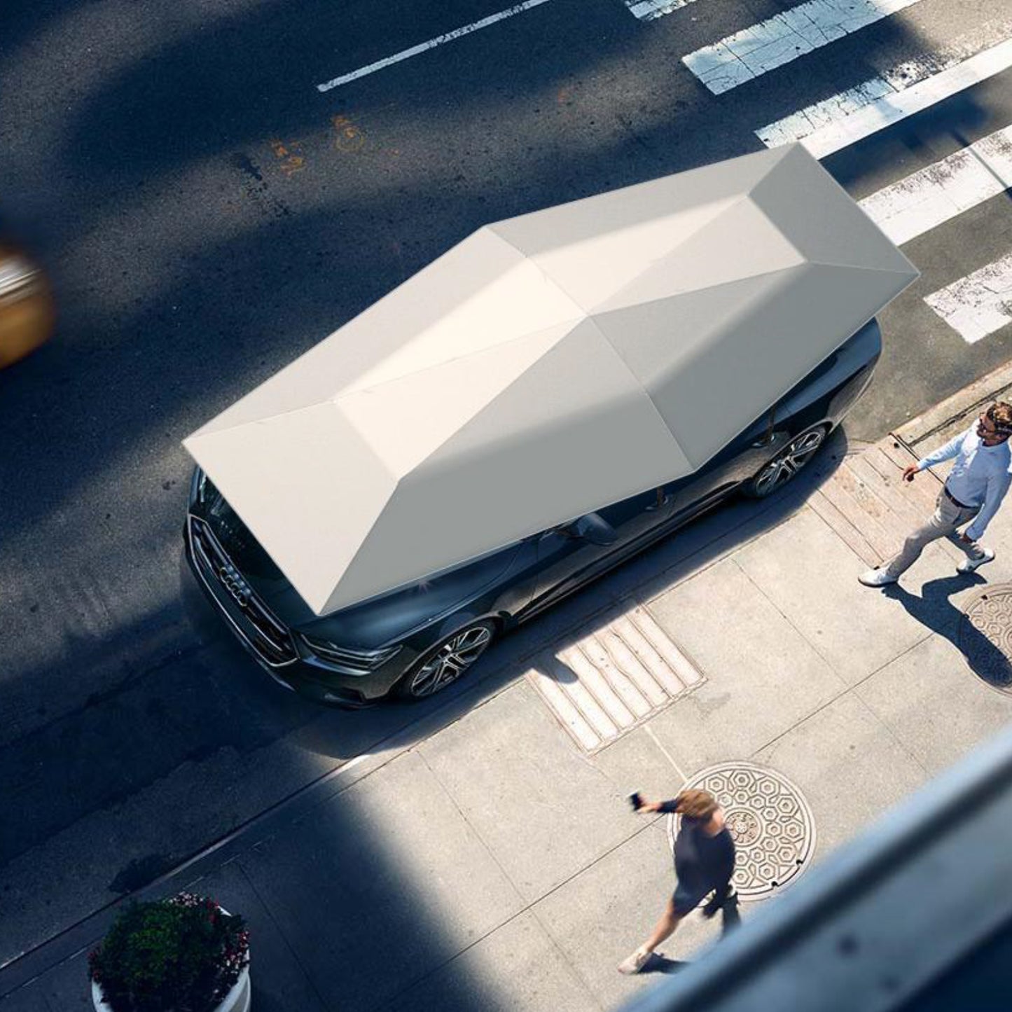 Fully Automatic Car Umbrella for Roof with Remote, Universal Fit