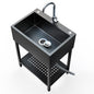 26" Freestanding Stainless Steel Utility Sink w/ Full Accessories